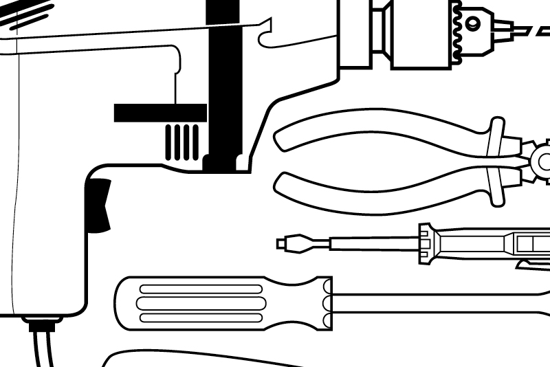 Illustrazioni vettoriali minimaliste realizzate con Illustrator, che esprimono concetti e idee attraverso forme iconiche e facilmente riconoscibili.