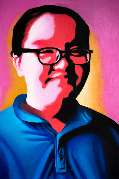 Ritratto di Lianna, olio su tela. Un'illustrazione in stile contemporaneo.
